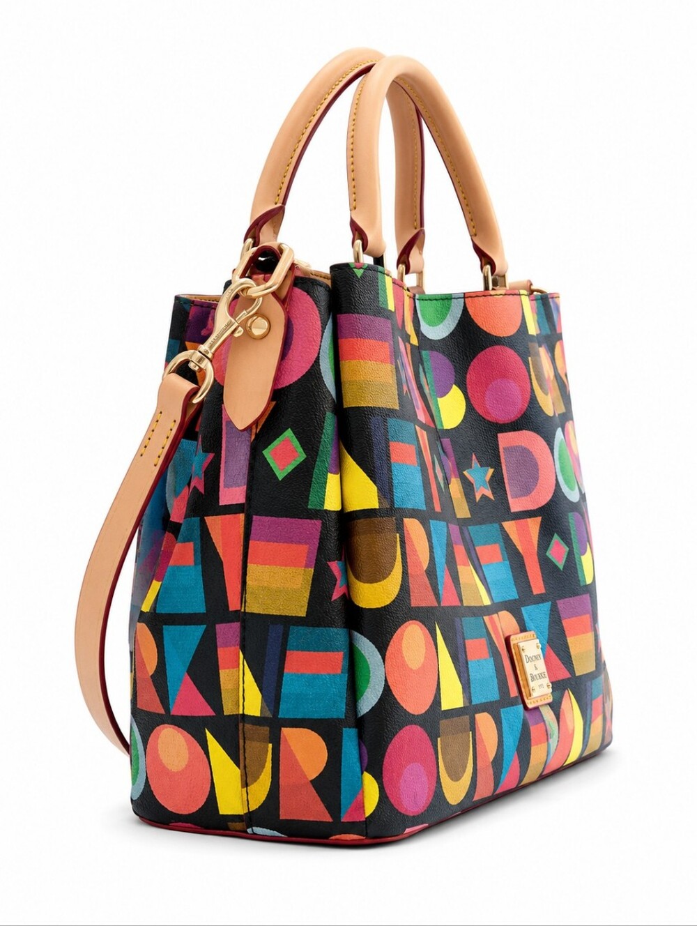 DOONEY & BOURKE Multicolor Monogram Brenna Tote NWT Crossbody BAG - Picture 7 of 10